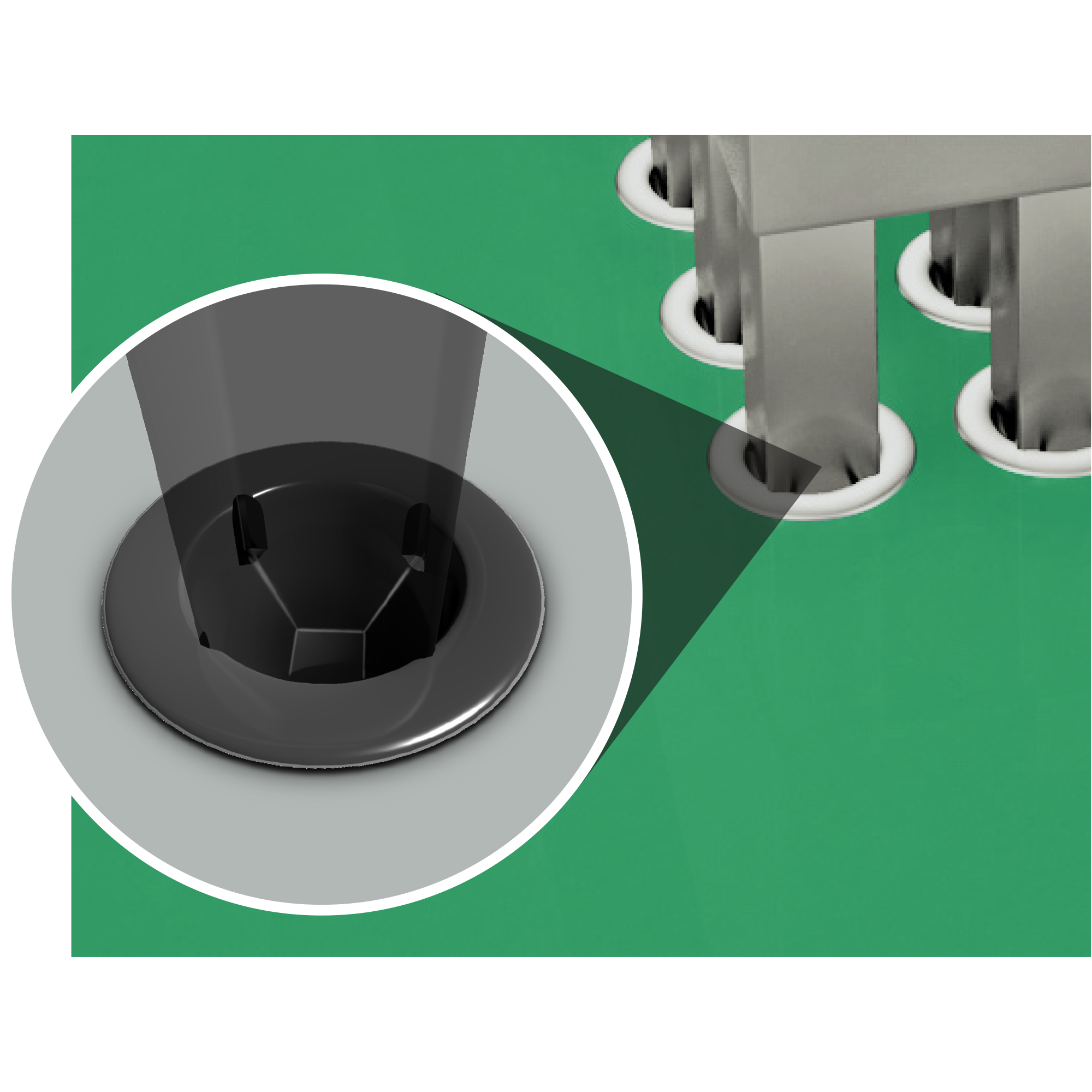 WPTPSE REDCUBE PRESSFIT twopart, support element Electromechanical